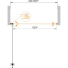 Душевая дверь в нишу Cezares Eco ECO-O-B-1-90-C-Cr стекло прозрачное