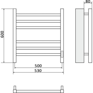 Полотенцесушитель электрический Ника Step 1 60/50, хром