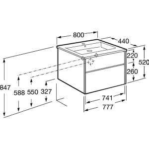 Купить Тумба под раковину Roca Ronda 80 ZRU9303004 бетон, белая матовая в Москве с доставкой Тумба под раковину Roca Ronda 80 ZRU9303004 бетон, белая матовая
