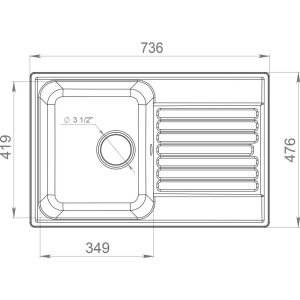 Купить Мойка кухонная GranFest Quarz Z78 черный в Москве с доставкой Мойка кухонная GranFest Quarz Z78 черный