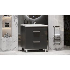 Купить Тумба с раковиной Velvex Orlando 70 серая в Москве с доставкой Тумба с раковиной Velvex Orlando 70 серая