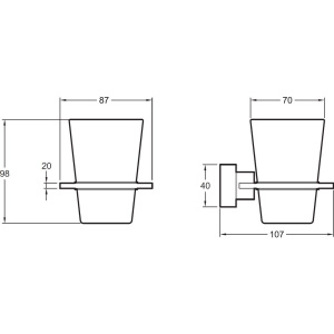 Стакан Jacob Delafon Eo E77866-CP