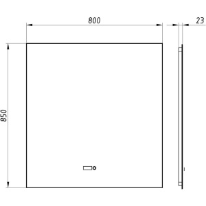 Зеркало ASB-Mebel Оскар 80 с подсветкой и часами