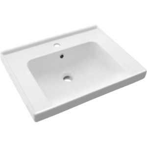 Тумба с раковиной Lemark Veon mini 60 белая глянцевая, 1 ящик