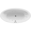 Акриловая ванна Excellent Lumina WAEX.LUM19.LINE 190x95 см, с гидромассажем, отдельностоящая, овальная, с каркасом, со сливом-переливом