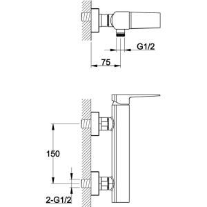 Смеситель для душа BelBagno Arlie ARL ESDM CRM
