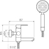 Смеситель для ванны с душем РМС Sus124 SUS124-009E