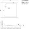 Поддон для душа Niagara Nova 1001001QRUS 100x100 см, квадратный