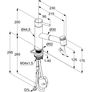 Смеситель для кухни Kludi Steel 44851F860
