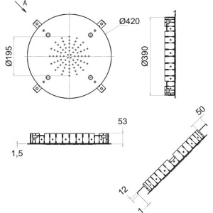 Верхний душ Remer 357SFM42N