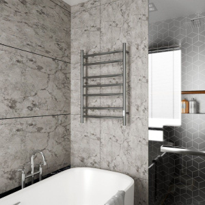 Купить Полотенцесушитель электрический Bauedge Stil R 50х80, нержавеющая сталь полированная в Москве с доставкой Полотенцесушитель электрический Bauedge Stil R 50х80, нержавеющая сталь полированная