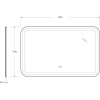 Зеркало Cezares Stylus 110х70, с подсветкой, с антизапотевателем