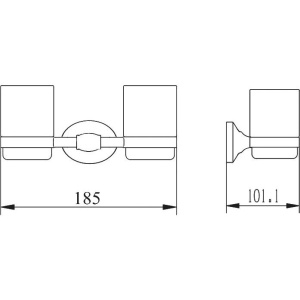 Стакан BELZ B905 B90508 двойной, вороненая сталь