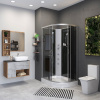 Душевая кабина Niagara Classic NG-3512-14LBKG 120х80 см, без крыши, с гидромассажем