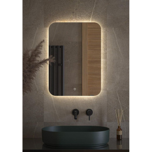 Зеркало Defesto Opti DF 2804S 50х70 с LED-подсветкой, 4500К, сенсорный выключатель