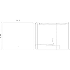Зеркало Grossman Elegans-промо 90х80 с подсветкой
