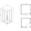 Душевой уголок Abber Schwarzer Diamant AG02080BH 80x80, профиль черный, стекло прозрачное