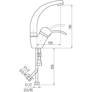 Смеситель для кухни Rav Slezak Labe L006.5/2 хром