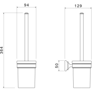 Ершик для унитаза Aquatek Классик AQ4510PG полированное золото