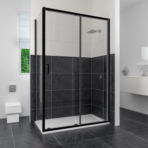 Купить Душевая дверь в нишу RGW Classic CL-14-B 130 см, профиль матовый черный в Москве с доставкой Душевая дверь в нишу RGW Classic CL-14-B 130 см, профиль матовый черный