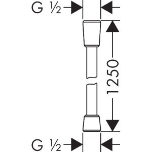 Купить Душевой шланг Hansgrohe Isiflex 125 28272670 черный матовый в Москве с доставкой Душевой шланг Hansgrohe Isiflex 125 28272670 черный матовый