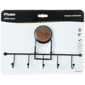 Крючок Fixsen Magic Wood FX-46005-5 5 крючков, черный