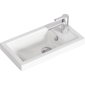 Тумба с раковиной Aqwella Urban 45 подвесная, белая глянцевая