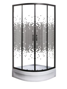 Душевое ограждение без поддона Черные МОНОМАХ ДУ 90/180 МЗ BL (10000008620)