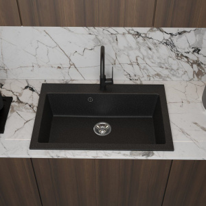 Купить Мойка кухонная Domaci Болонья М-39-002 черная в Москве с доставкой Мойка кухонная Domaci Болонья М-39-002 черная