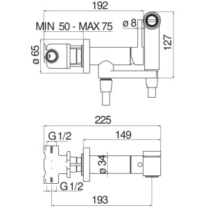 Гигиенический душ со смесителем Nobili AV00600RCP золото