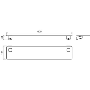 Полка стеклянная Ravak 10° TD 500.00 X07P332