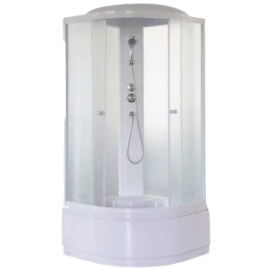 Купить Душевая кабина Parly EF1021 100х100, профиль белый, стекло матовое в Москве с доставкой Душевая кабина Parly EF1021 100х100, профиль белый, стекло матовое