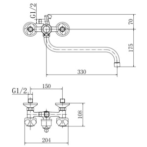 Купить Универсальный смеситель Fashun A2226 хром в Москве с доставкой Универсальный смеситель Fashun A2226 хром