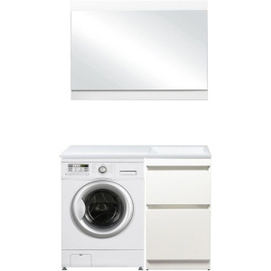 Купить Тумба с раковиной Style Line Даллас 110 Люкс Plus напольная, белая R в Москве с доставкой Тумба с раковиной Style Line Даллас 110 Люкс Plus напольная, белая R