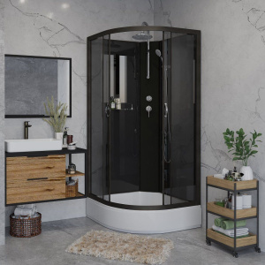 Душевая кабина Niagara Classic NG-6501-14BKT 90x90 см, без крыши, с тропическим душем