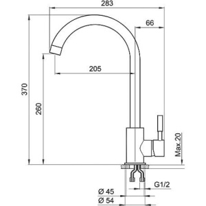 Купить Смеситель для кухни Granula ST-4031 ST-4031 черный в Москве с доставкой Смеситель для кухни Granula ST-4031 ST-4031 черный