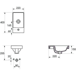 Мебельная раковина Cersanit Moduo 40