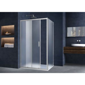 Купить Душевой уголок Vincea Alpha VSR-3AL8011MT 110х80 см, профиль хром, стекло текстурное в Москве с доставкой Душевой уголок Vincea Alpha VSR-3AL8011MT 110х80 см, профиль хром, стекло текстурное