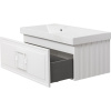 Тумба с раковиной La Fenice Cubo 90 L, белая, ручка белая