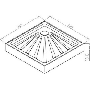 Поддон для душа Ceruttispa Q91 90х90 см, белый