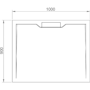 Поддон для душа RGW Stone Tray STE MB 100x90, черный мрамор