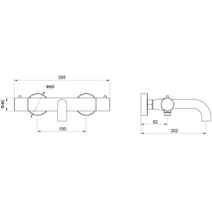 Смеситель для ванны Aquatek Европа AQ1343MB черный