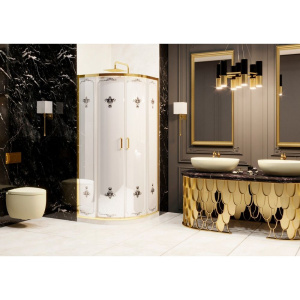 Душевой уголок Ambassador Royal 18015305 100х100 см, профиль золото