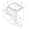 Тумба с раковиной AM.PM Func 60 белый глянец, со столешницей, раковина M8FWCC20550WG