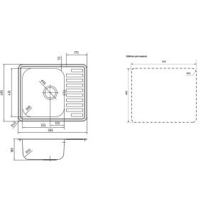 Мойка кухонная IDDIS Strit STR58SDi77