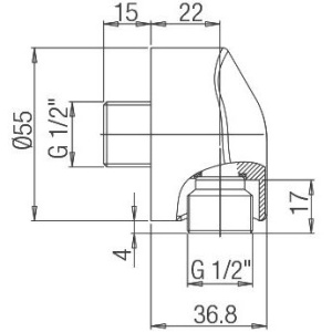 Шланговое подключение Paini Lux 50CR503LP