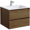 Тумба с раковиной Vincea Luka 60 2 ящика, дуб табак