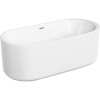 Акриловая ванна Sancos Fiori FB04 170x80 см, отдельностоящая, овальная, с каркасом, со сливом-переливом