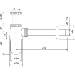 Сифон для раковины Timo 960/00L