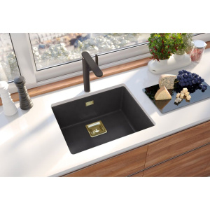 Купить Мойка кухонная Alveus Quadrix Granital 50 deep black в Москве с доставкой Мойка кухонная Alveus Quadrix Granital 50 deep black